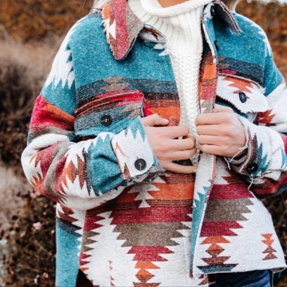 New boutique serape shacket jacket - Picture 4 of 16